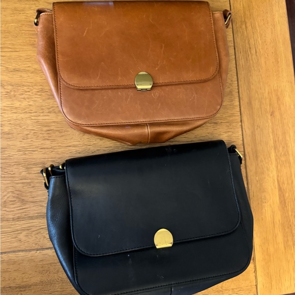 Madewell Handbags - Madewell Black and Tan Crossbody Bags